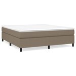 vidaXL Sommier à ressorts de lit Taupe 180x200 cm Tissu