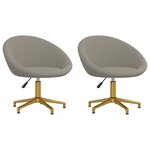 vidaXL Chaises à manger lot de 2 gris clair velours