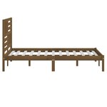 vidaXL Cadre de lit Marron miel Bois de pin massif 160x200 cm