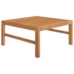 vidaXL Salon de jardin 8 Pièces avec coussins crème Bois de teck solide