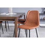 Venture Home Chaises à manger lot de 2 Polar Aspect cuir marron/noir