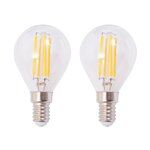 vidaXL Lampe murale avec 2 ampoules LED à incandescence 2 Pièces 8 W