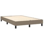 vidaXL Sommier tapissier avec matelas et LED Taupe 120x200 cm Tissu