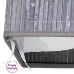 vidaXL Panier à linge avec une seule section bambou gris