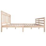 vidaXL Cadre de lit Bois massif 180x200 cm Super King