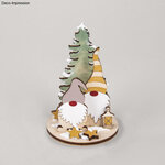 Déco de Noël Lutin 8 4cm Diamètre 6cm 2 kits