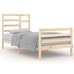 vidaXL Cadre de lit Bois massif 90x200 cm