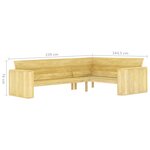 vidaXL Salon de jardin 2 Pièces avec coussins bois de pin imprégné