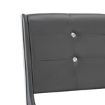 vidaXL Lit avec matelas Gris Similicuir 90 x 200 cm