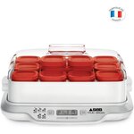 SEB YG661500 Yaourtière Multidélices Express 12 pots 140 ml, Sans BPA, Yaourts et desserts lactés faits maison, 5 programmes auto