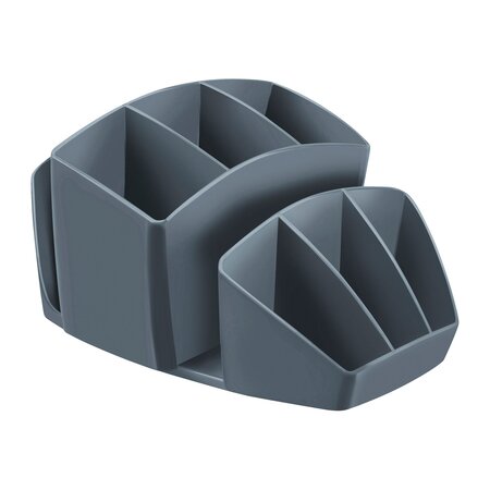 Pot à crayon cep 6 compartiments - gris