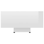 vidaXL Table basse Blanc brillant 85x55x31 cm Aggloméré