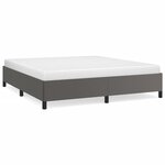 vidaXL Cadre de lit Gris 160x200 cm Similicuir
