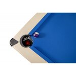 Billard américain ambiance 7ft - 226 5 x 126 5 x 80 cm avec accessoires et plateau dînatoire - couleur hêtre