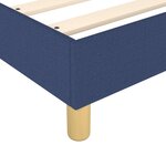 vidaXL Lit à sommier tapissier avec matelas Bleu 180x200 cm Tissu