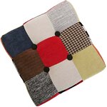 Pouf carré en tissu patchwork Philippe