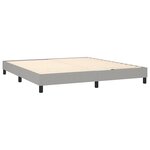 vidaXL Lit à sommier tapissier avec matelas Gris clair 180x200cm Tissu