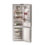 Refrigérateur combiné hoover -  wifi - 351l (257 l + 94l) - 59 5 cm x 200 cm - noir et inox