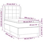 vidaXL Lit à sommier tapissier avec matelas Gris foncé 90x200 cm Tissu