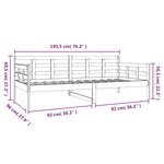 vidaXL Lit de jour Bois massif de pin 90x190 cm