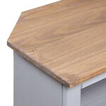 vidaXL Table console Gamme Corona Pin mexicain Gris 80x43x78 cm