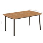 vidaXL Ensemble à dîner de jardin 5 Pièces Résine tressée Anthracite