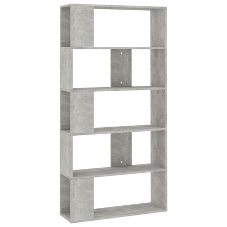 vidaXL Bibliothèque/Séparateur de pièce Gris béton 80x24x159 cm