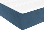 vidaXL Lit à sommier tapissier et matelas Bleu foncé 200x200cm Velours