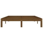vidaXL Cadre de lit Marron miel Bois de pin massif 140x200 cm