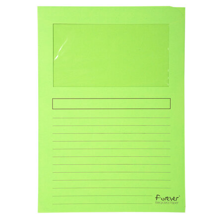 Paquet 25 chemises à fenêtre FOREVER Vert Cl EXACOMPTA