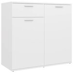 vidaXL Buffet Blanc 80x36x75 cm Aggloméré