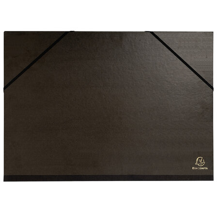 Carton À Dessin Kraft Noir Vernis Avec Élastiques 32x45 Cm - Pour Format A3 - X 10 - Exacompta