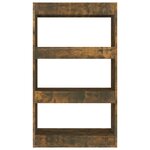 vidaXL Bibliothèque/Séparateur de pièce Chêne fumé 60x30x103 cm