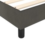 vidaXL Lit à sommier tapissier et matelas Gris foncé 90x200 cm Velours