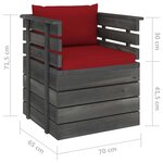 vidaXL Salon palette de jardin 8 Pièces avec coussins Bois de pin massif
