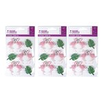 27 stickers 3D flamants rose 5 5 cm