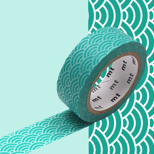 Masking Tape MT vague seigaiha vert