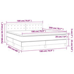 vidaXL Lit à sommier tapissier avec matelas Bleu 180x200 cm Tissu