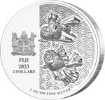 Monnaie en argent 2 dollars g 31.1 (1 oz) millésime 2023 goldfish
