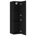 vidaXL Meubles TV 2 Pièces Noir 30 5x30x110 cm Aggloméré