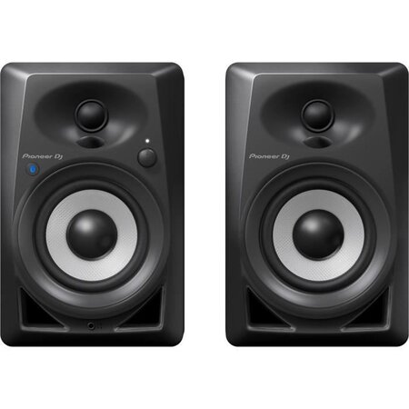 PIONEER DJ DM-40BT - Enceinte de Monitoring active compacte 42 Watts avec technologie sans fil Bluetooth 4.2 (vendu a la paire)