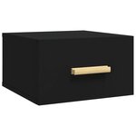 vidaXL Tables de chevet murales 2 Pièces noir 35x35x20 cm