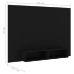 vidaXL Meuble TV mural Noir 135x23 5x90 cm Aggloméré