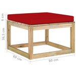 vidaXL Salon de jardin 7 Pièces avec coussins bois de pin imprégné