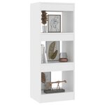 vidaXL Bibliothèque/Séparateur de pièce Blanc 40x30x103 cm Aggloméré