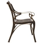 vidaXL Banc de jardin 102 cm Aluminium coulé Bronze