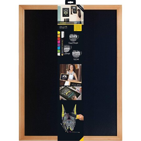 Tableau mural ardoise bois 40x60cm
