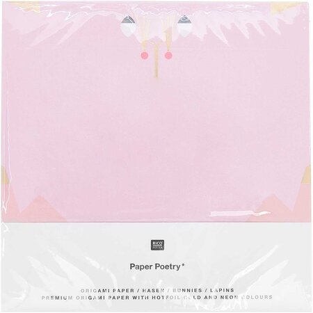 Papier d'origami de lapin  30 feuilles