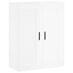 vidaXL Buffet haut Blanc brillant 69 5x34x180 cm Bois d'ingénierie