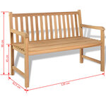 vidaXL Banc de jardin 120 cm Teck